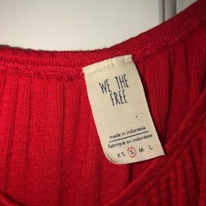 Red Free People Flowy Top